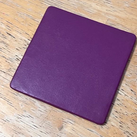 Baekgaard Leather Mini Make-Up Mirror Red & Purple - Picture 5 of 5